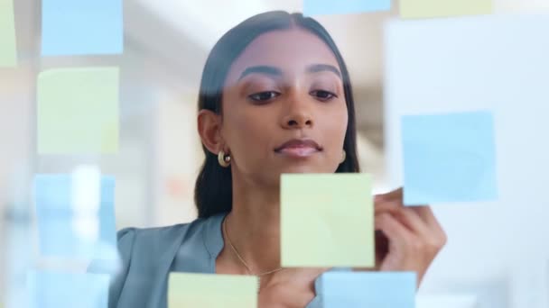 Market Researcher Concentrating While Planning Writing Ideas Office Work One — Αρχείο Βίντεο