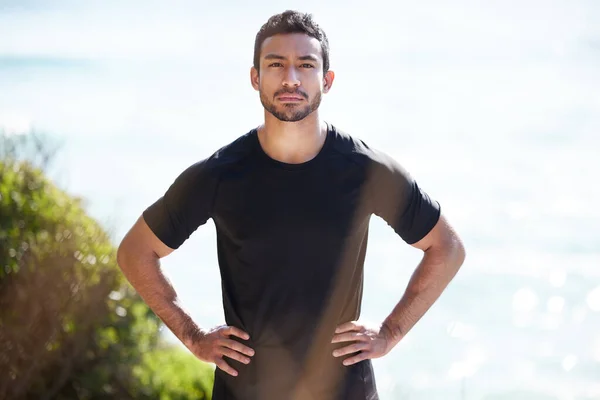 Being Fit Has Really Increased Confidence Cropped Portrait Handsome Young — Foto de Stock