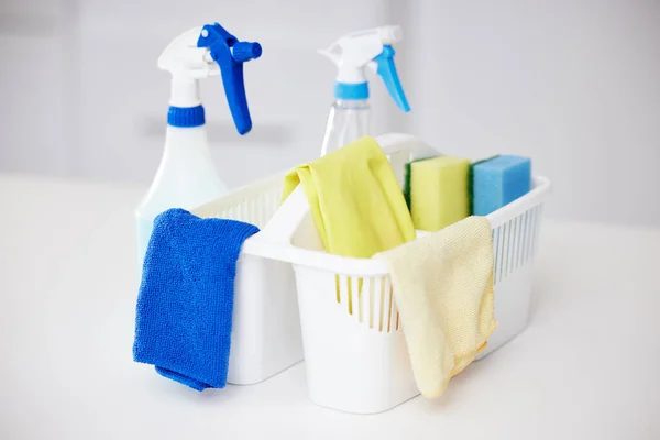 Everything You Need Keep Your House Squeaky Clean Cleaning Products — Foto de Stock
