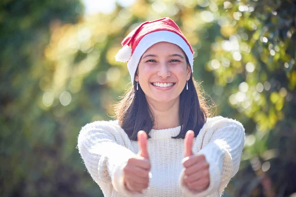Mother Nature Says Merry Christmas Portrait Young Woman Celebrating Christmas — Φωτογραφία Αρχείου