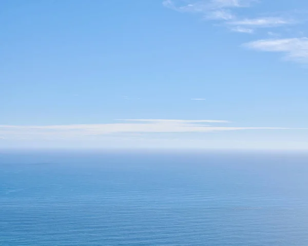 Peaceful Calm Soft Ocean View Empty Sea Blue Sky Copy — ストック写真