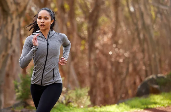 Good Health Worth Fit Young Woman Out Run — Foto Stock