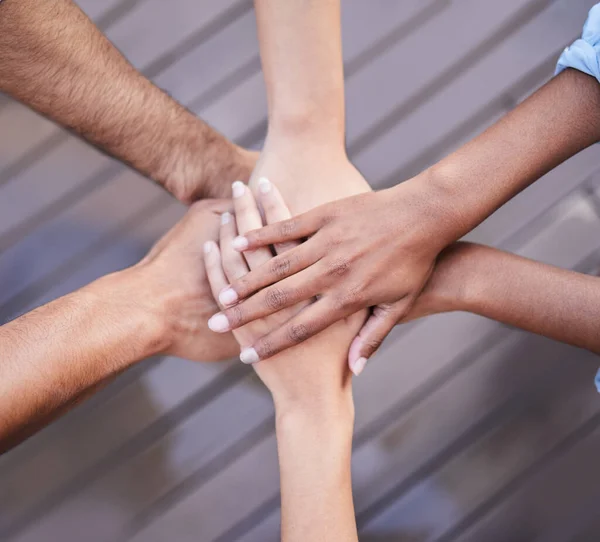 Always Support Each Other High Angle Shot Unrecognisable Group Businesspeople —  Fotos de Stock