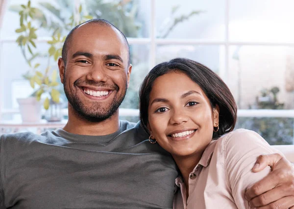 Being Together Best Blessing Portrait Happy Young Couple Relaxing Together — Photo