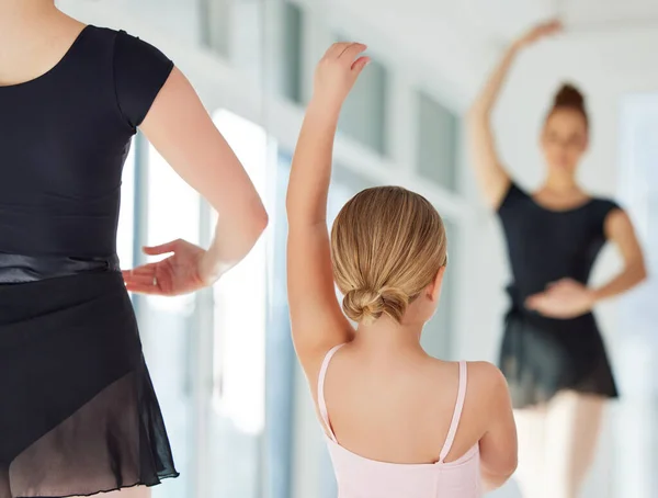 Ballet Something Pure Crazy World Little Girl Practicing Ballet Her — Stock Fotó