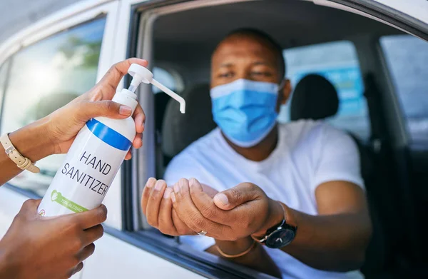 Covid Cleaning Hygiene Drive Thru Testing Centre Station Coronavirus African — Photo