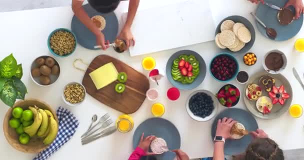 Food Healthy Eating Clean Diet Group Vegetarian Female Friends Coming — Stock video