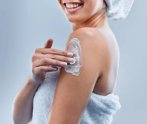 Find Joy Taking Good Care Your Skin Unrecognizable Person Applying — Foto Stock