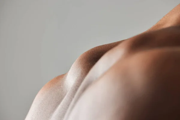 Blood Sweat Respect Studio Shot Unrecognizable Male Flexing His Back — Photo