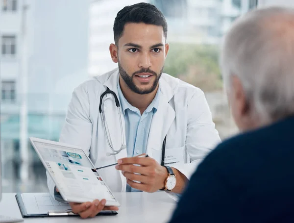 Doesnt Take Long Register Young Doctor Talking Patient Office — Stockfoto