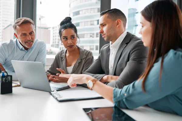 Always Figure Our Best Way Forward Team Group Businesspeople Having — Stock Photo, Image