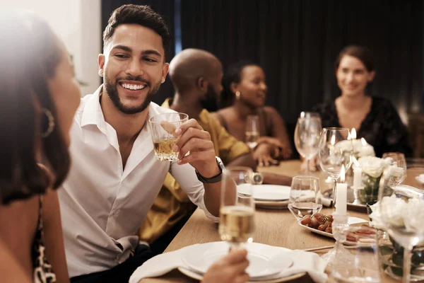 Year Only Make Stronger Handsome Young Man Sitting Enjoying New — Photo