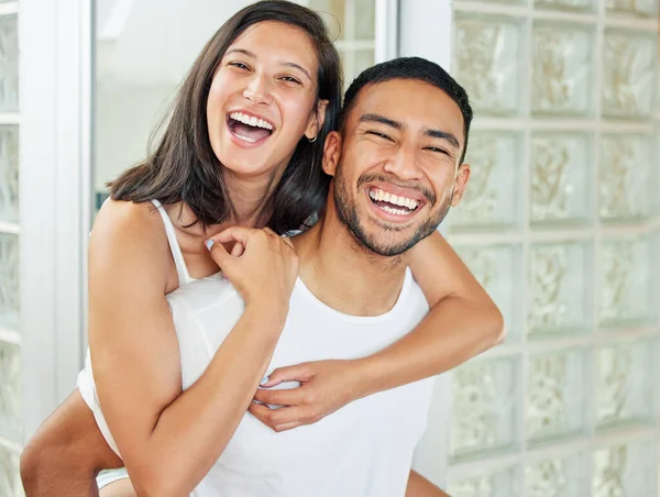 Good Morning Our Home Yours Happy Young Couple Spending Quality — Foto Stock