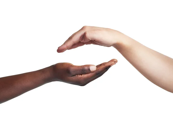 Whatever Brings You Together Worth Cropped Studio Shot Two Women — Stockfoto