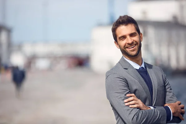 Its Good Day Become Successful Cropped Portrait Handsome Young Businessman — Zdjęcie stockowe