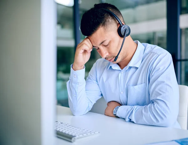 Work Satisfaction Terrible Thing Waste Young Man Looking Stressed Out — Stockfoto