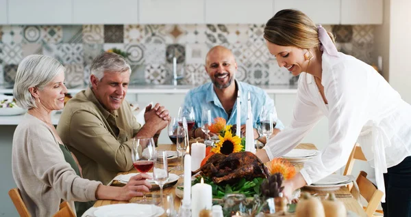 Good Cheer Good Friends Good Times Two Couples Sitting Lunch — Stockfoto