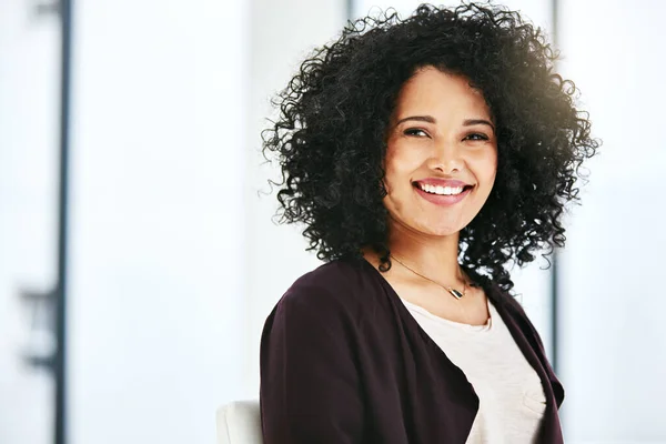 Smiling Face Businesswoman Professional Corporate Worker Modern Office Happy Portrait — Stockfoto