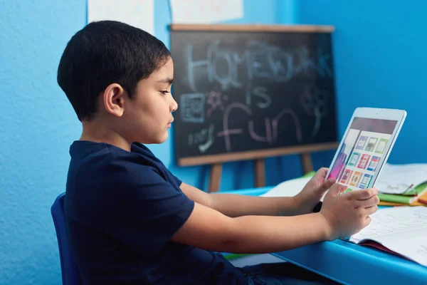 Its Substitute Teacher Its Pretty Close Adorable Little Boy Using — Photo