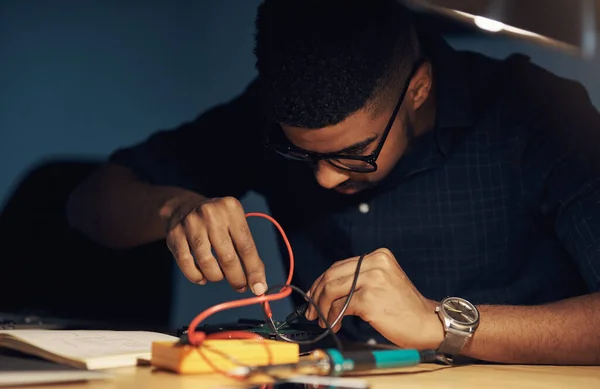 Best Talent Tech Repair Business Young Technician Repairing Computer Hardware — Foto Stock