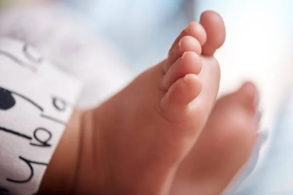 Nothing Says Sweet Tiny Baby Feet Unrecognisable Babys Adorable Feet — Fotografia de Stock