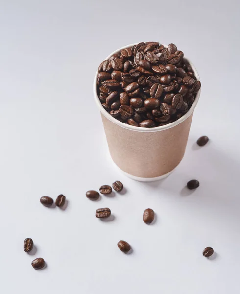 Given Enough Coffee Anything Possible Studio Shot Paper Cup Filled — Photo