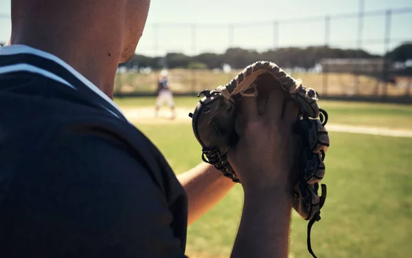 You Win Lose Your Hands Young Man Pitching Ball Baseball — Stok fotoğraf