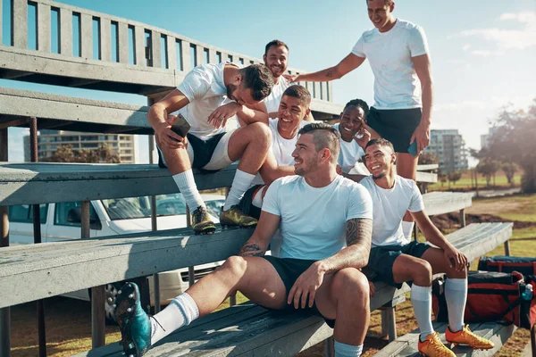 Have Connection Stronger Most Teams Rugby Player Showing His Teammates — Fotografia de Stock