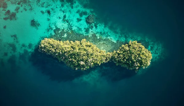 An Island Paradise. High angle shot of the beautiful islands of Raja Ampat