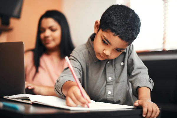 Give Him Some Crayons Hell Get Creative Adorable Little Boy — Photo