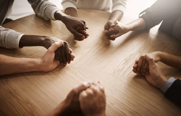 Care Support Teamwork Group People Holding Hands Circle Community Trust — Stockfoto