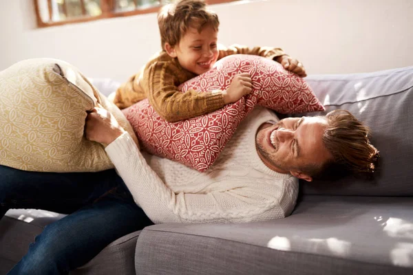 Told You Ill Beat You Man His Young Son Having — Stock Photo, Image