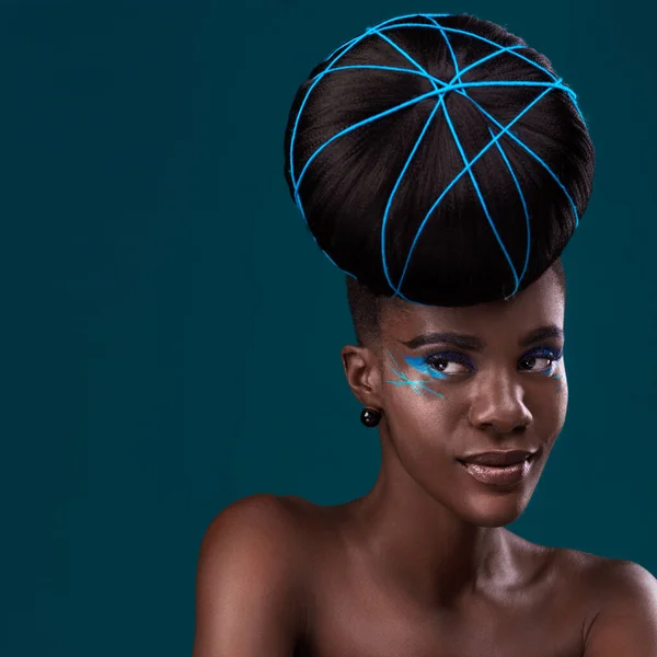 What Would Life Colour Studio Shot Beautiful Young Woman Posing — Stockfoto