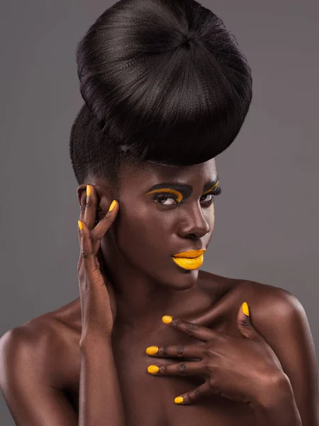Nothing Enhances Beauty Colour Studio Portrait Beautiful Young Woman Posing — Foto Stock
