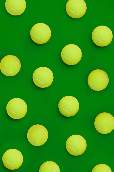 Going Get Used Already High Angle Shot Group Tennis Balls — Stockfoto