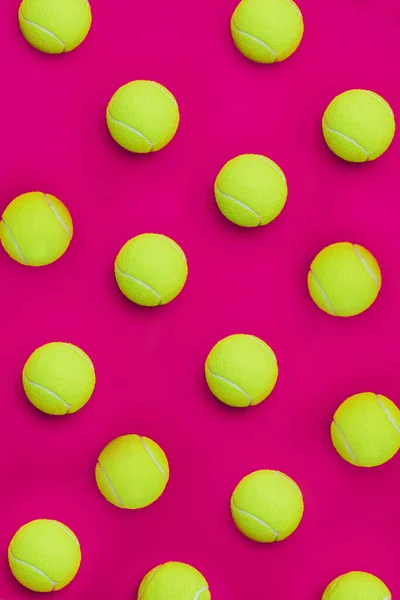 Did Someone Say Polkadots High Angle Shot Group Tennis Balls — Fotografia de Stock