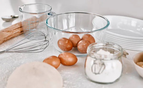 Bake Til You Make Various Baking Items Kitchen Counter Home — Photo
