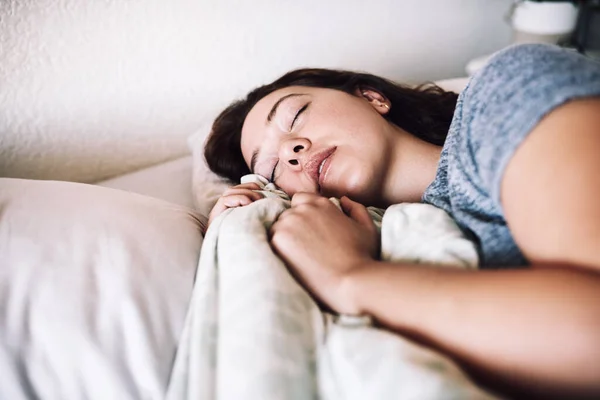 Enough Sleep Form Self Care Attractive Young Woman Sleeping Her — Stockfoto