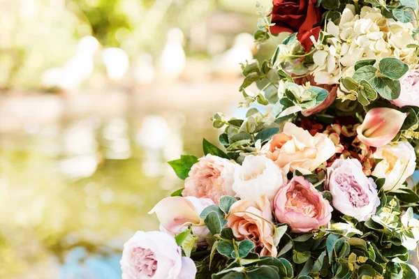 Flowers always say it better. Still life shot of a beautiful bouquet of flowers outdoors