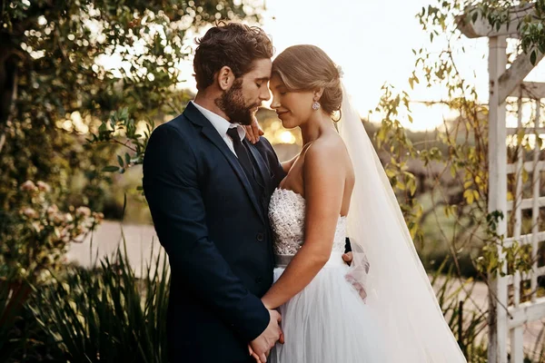 Believe Our Love Can Withstand Anything Happy Young Couple Standing — Fotografia de Stock