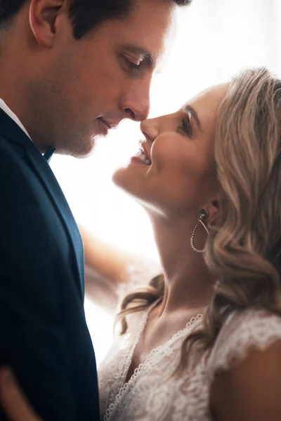 Have Searched You All Life Happy Young Couple Standing Indoors — ストック写真