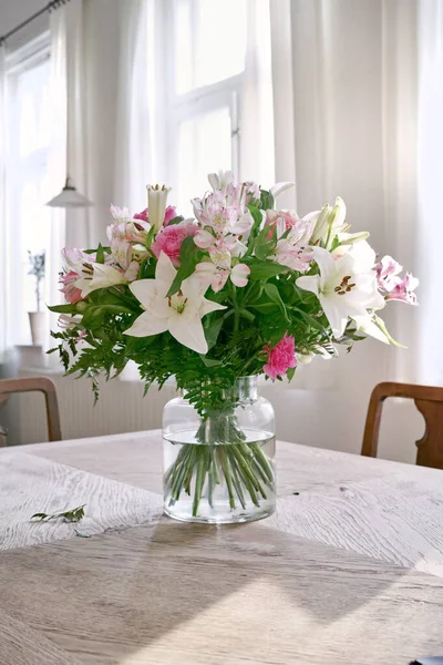 Beau Bouquet Fleurs Bouquet Avec Différents Types Fleurs — Photo
