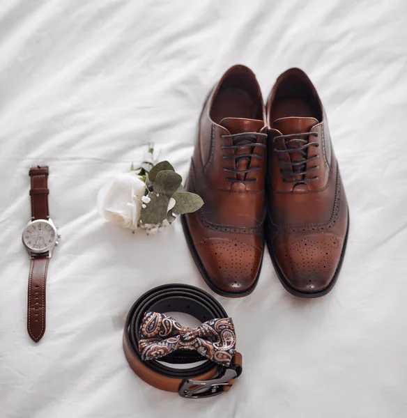 What Complete Your Look Mens Shoes Accessories — Stock Photo, Image