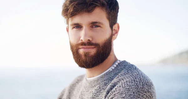Theres Just Something Him Maybe Its His Beard Handsome Young – stockfoto