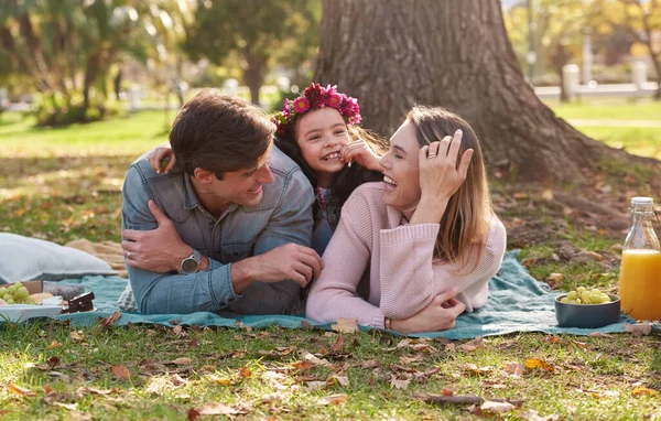 Nothing Says Family Time Picnic Park Happy Young Family Enjoying — Stockfoto