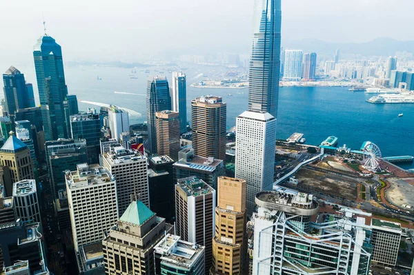 City Full Dreams Aerial Shot Skyscrapers Office Blocks Other Commercial — Stockfoto