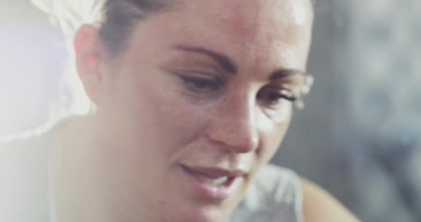 Size Woman Gym Workout Exercise Training Cardio Health Burning Fat — Stok video