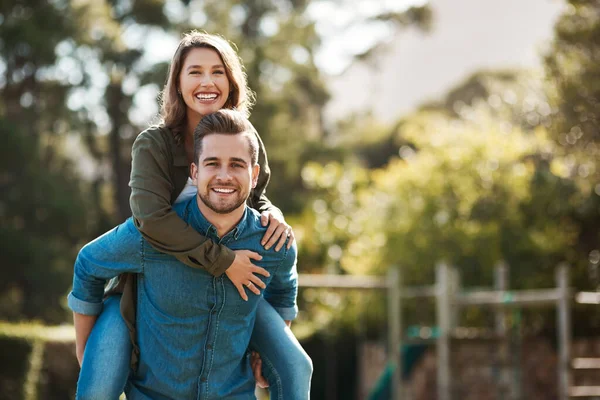 Every Couple Has Beautiful Story Tell Happy Young Couple Spending — Foto Stock