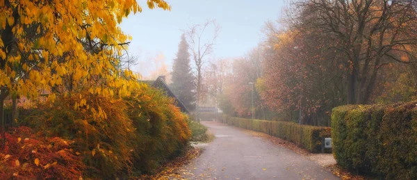 Danish Village Photo Local Street Small Danish Village — Fotografia de Stock