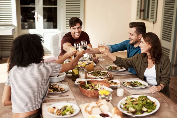 Nothing Bring People Closer Together Food Group People Sharing Meal — 스톡 사진